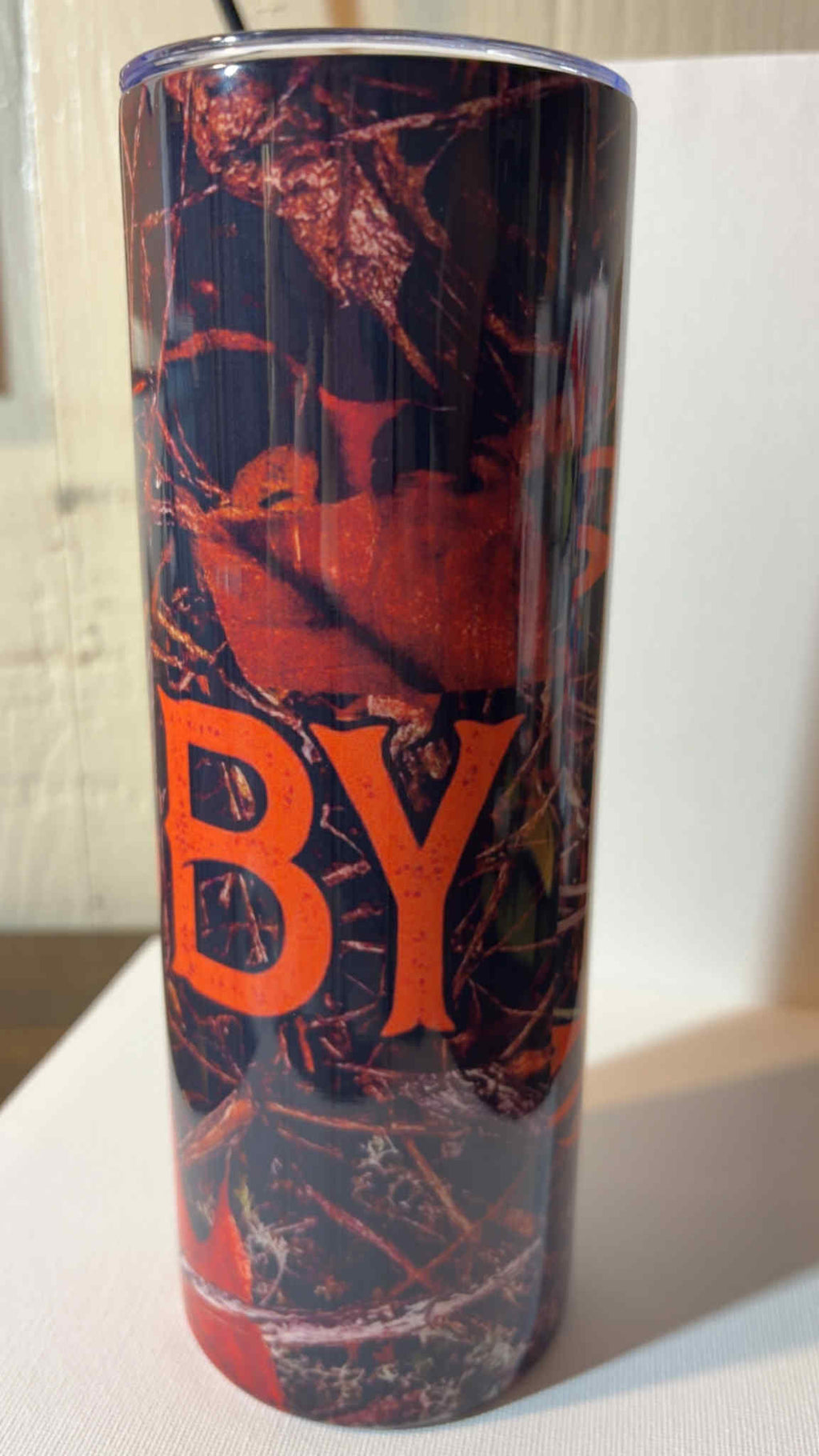 🔥 20oz Skinny Tumbler – Hunting Camo "Hubby" & Pink “Wifey” Designs