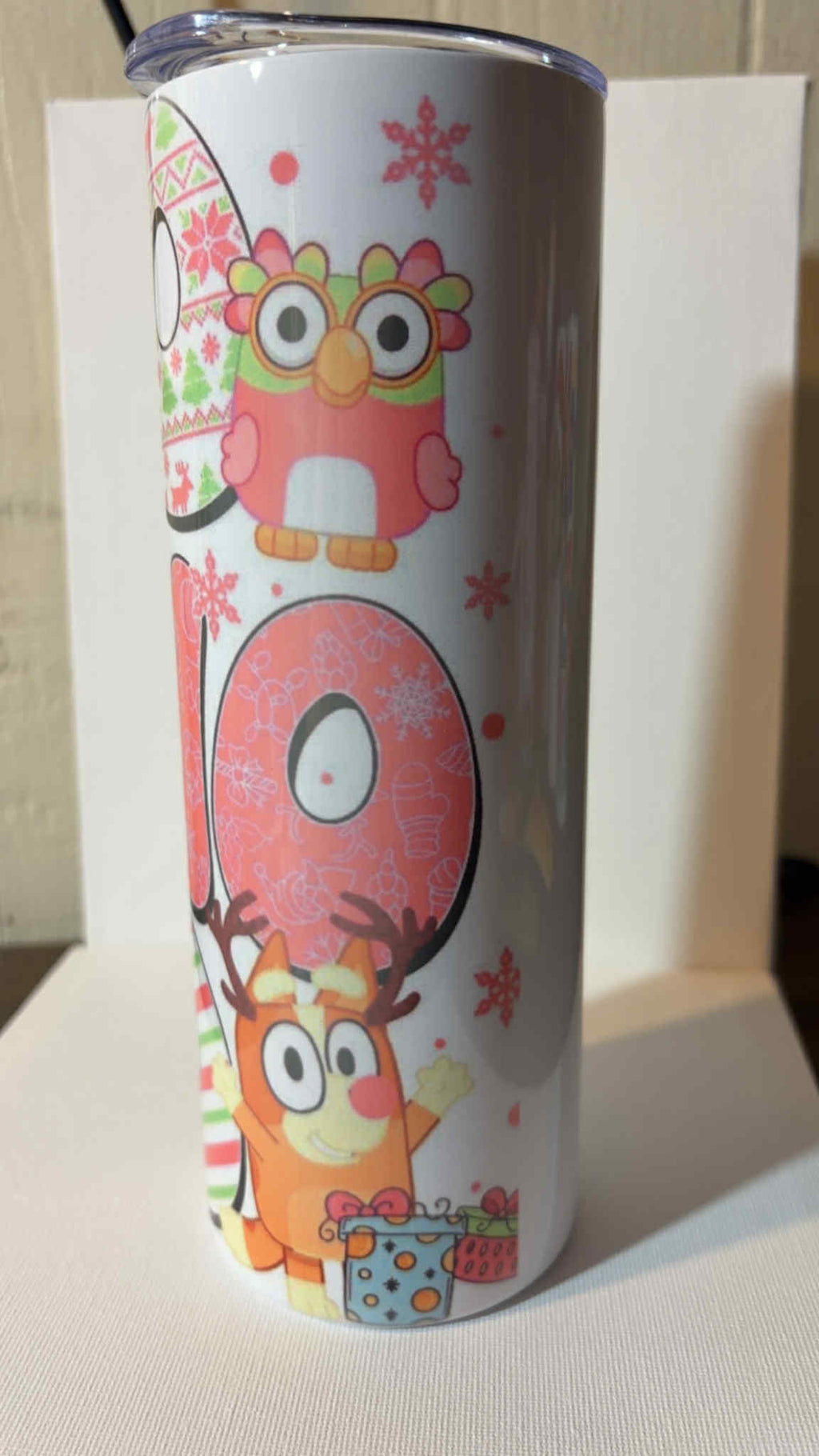 🎄 Christmas Bluey “HO HO HO” 20oz Skinny Tumbler