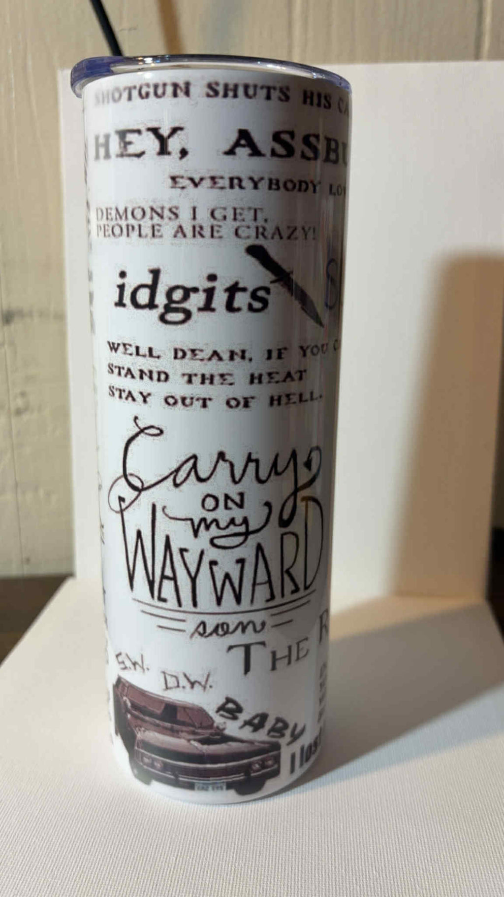 🔥 Supernatural Quotes 20oz Skinny Tumbler