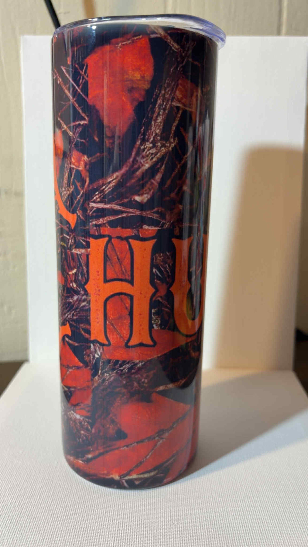 🔥 20oz Skinny Tumbler – Hunting Camo "Hubby" & Pink “Wifey” Designs