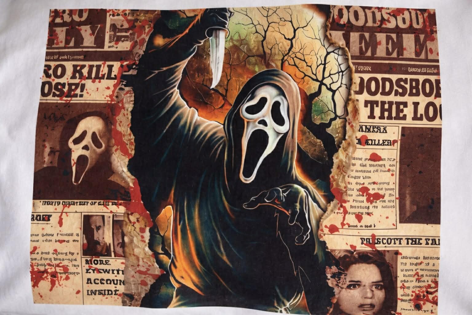 Ghostface Horror Graphic T-Shirt – Spooky Movie Fan Tee