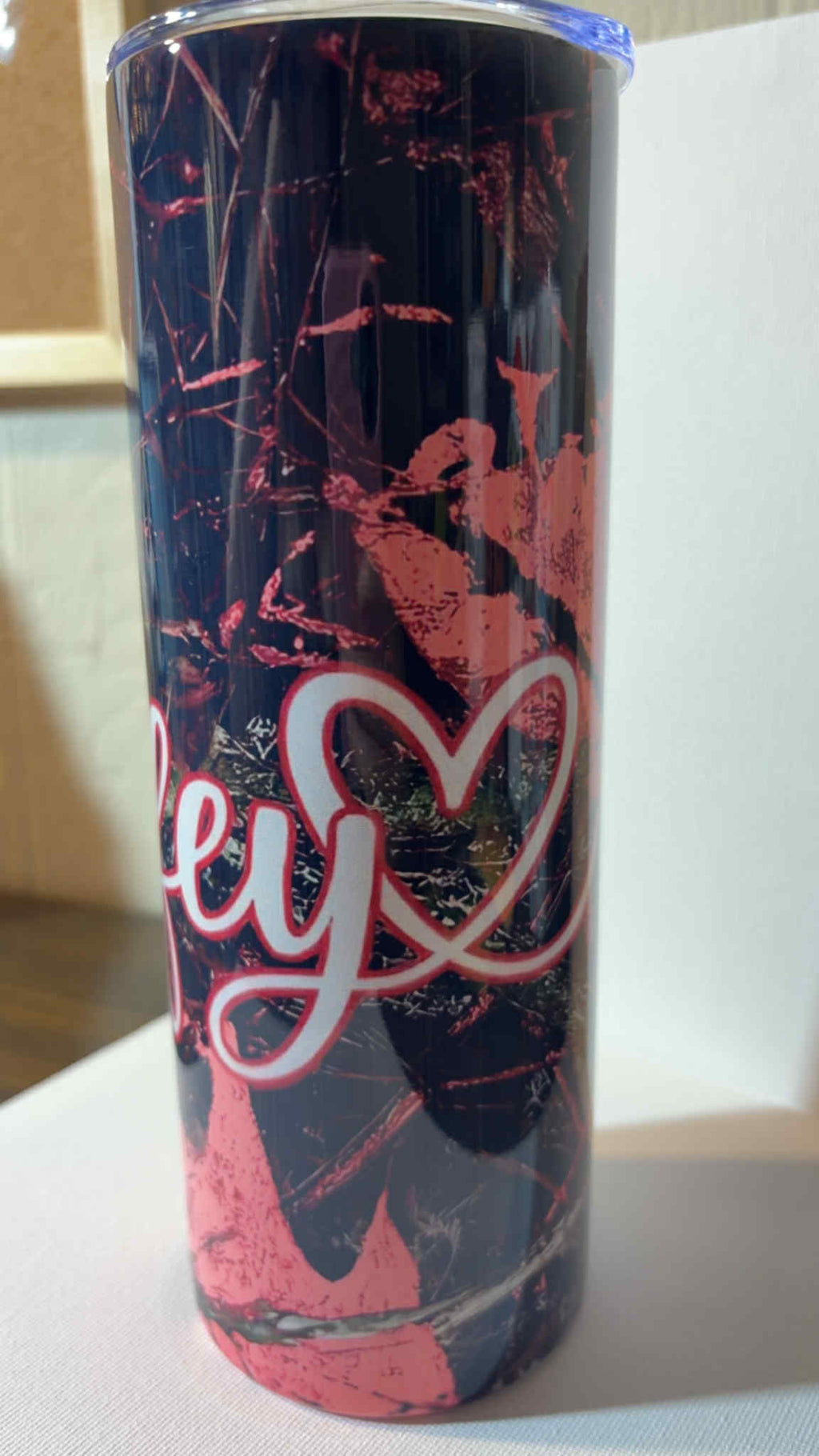 🔥 20oz Skinny Tumbler – Hunting Camo "Hubby" & Pink “Wifey” Designs