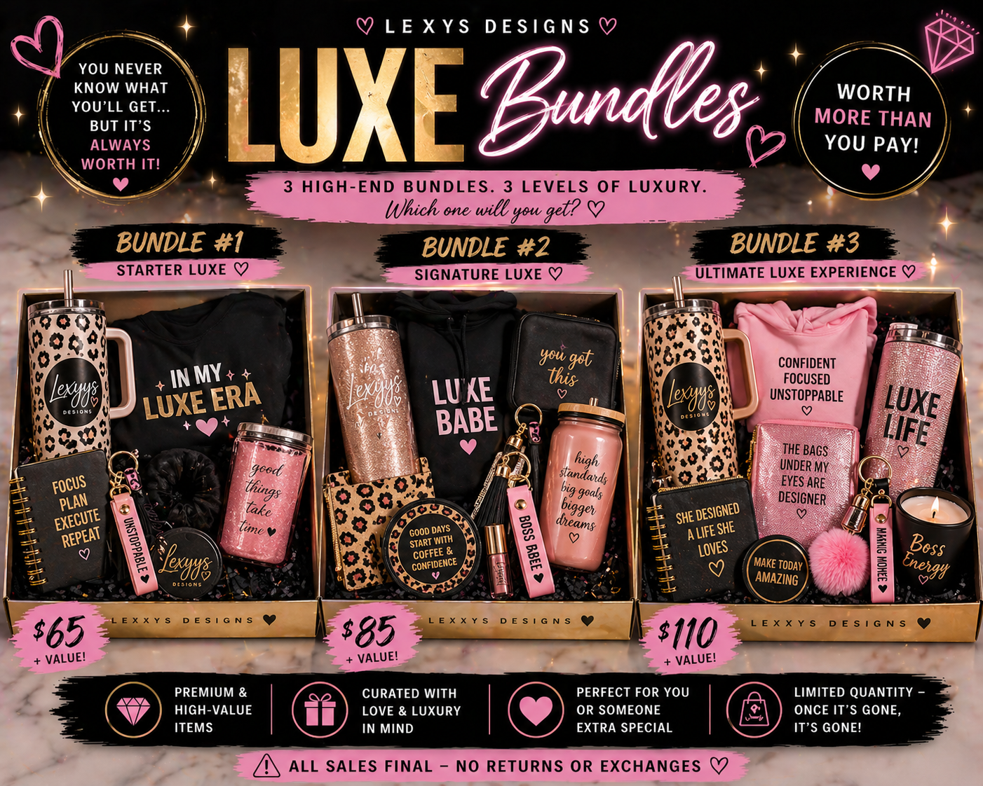💎 Luxe Bundles #1–#3 | High-End Mystery Boxes 👑