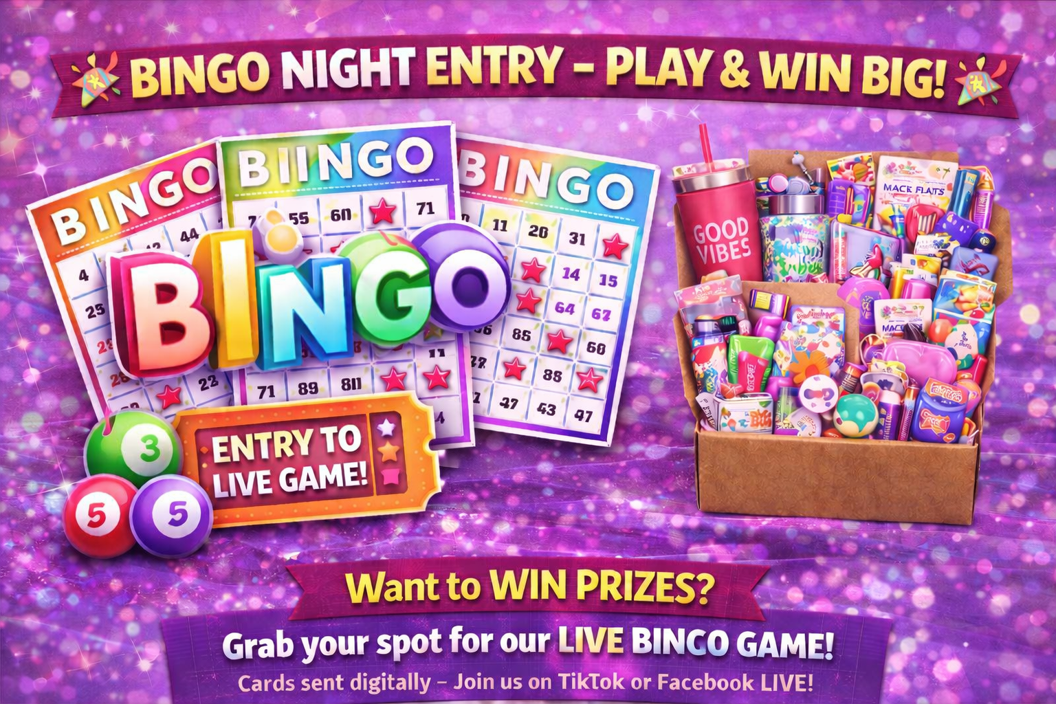 🎉 Bingo Night Entry – Play & Win BIG! 🎉