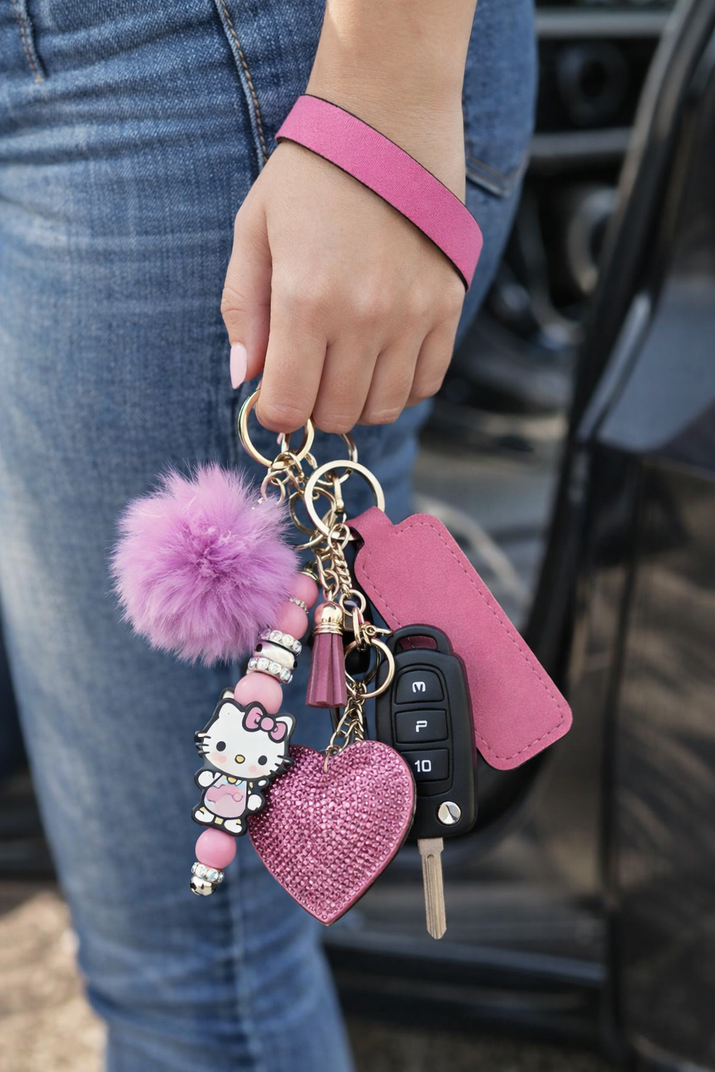 🤍 Custom Beaded Wristlet Keychains🖤