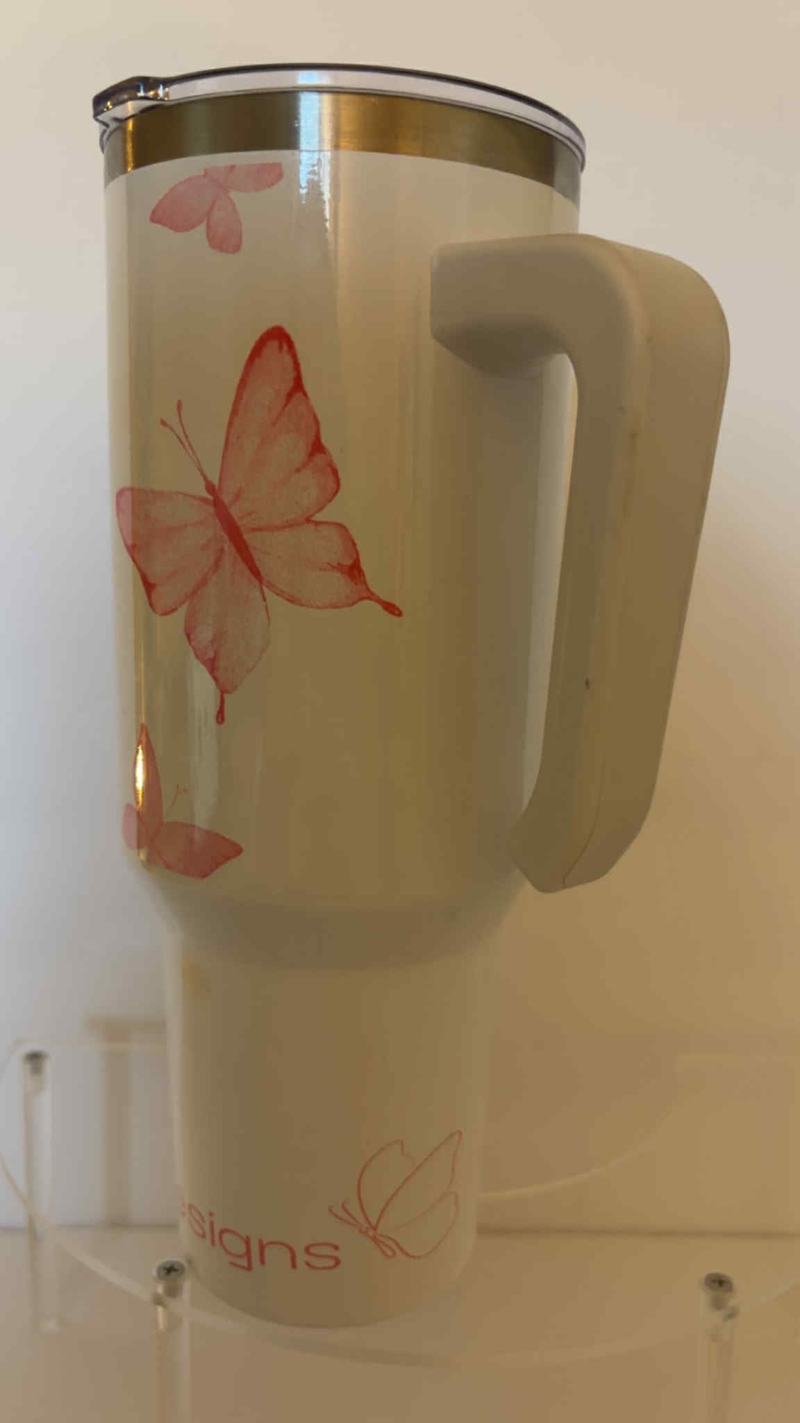 Lexyys Designs Butterfly Handled Tumbler (40oz)